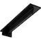 Ekena Millwork Heaton Hidden Support Steel Bracket w/ 12" Support Depth, Powder Coated Black 3"W x 16"D x 2"H BKTM03X16X02HEPBL - alternate 1